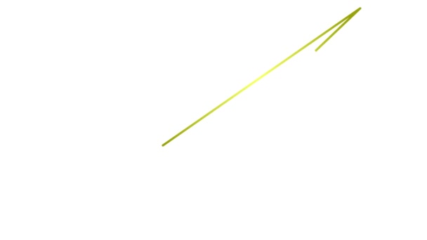 Анімована Лінійна Золота Ікона Паперового Літака Символ Малюється Поступово Концепція — стокове відео