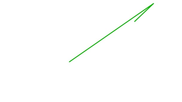 Анімований Лінійно Зелений Значок Паперового Літака Символ Малюється Поступово Концепція — стокове відео