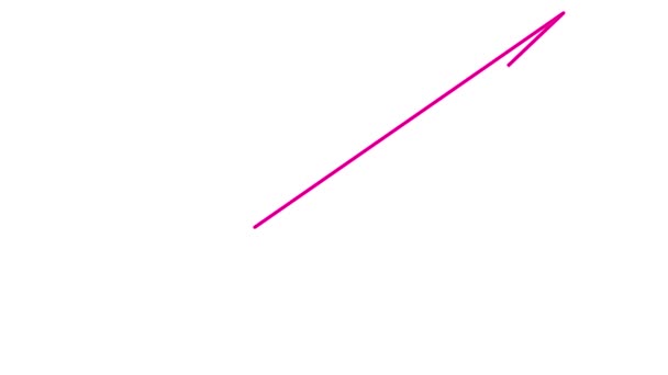 紙飛行機のアニメーションの線形ピンクのアイコン マゼンタのシンボルが徐々に描かれていく 飛行機旅行 ビジネス 自由の概念 ループビデオだ 白い背景に独立したベクターイラスト — ストック動画