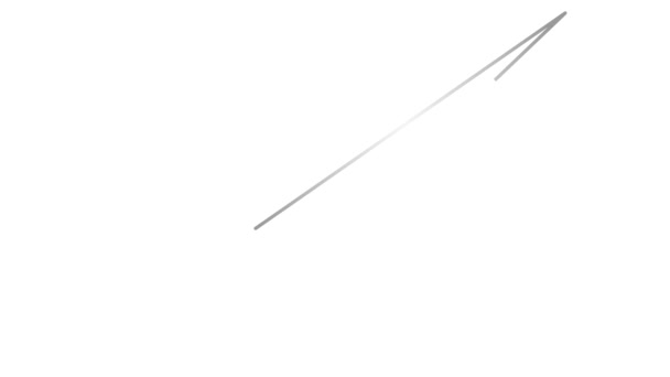 纸飞机的动画线性银色图标 符号是逐渐画出来的 飞机旅行 自由的概念 循环视频 在白色背景上孤立的向量图 — 图库视频影像