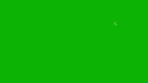 Анимационная Серебряная Икона Бумажного Самолета Летящего Центра Линейный Символ Концепция — стоковое видео