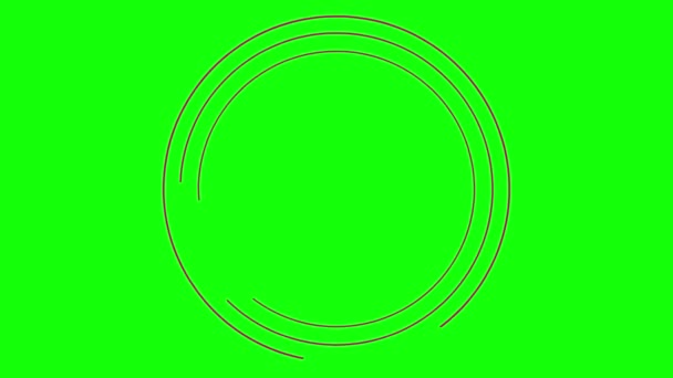 Geanimeerde Magenta Cirkelvormige Frame Draait Lineair Roze Symbool Draait Kopieer — Stockvideo
