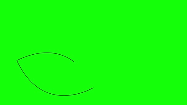 Піктограма Анімованого Чорного Лінійного Лотоса Символ Малюється Поступово Концепція Йоги — стокове відео