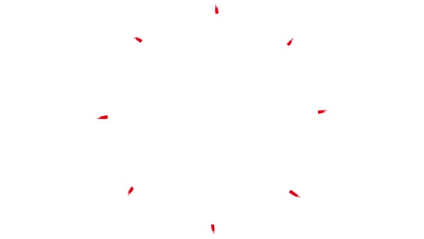 Mão Animada Desenhado Símbolo Vermelho Raios Vídeo Loop Ilustração Vetorial — Vídeo de Stock