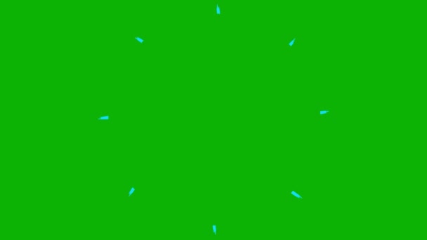 Анимированный Ручной Рисунок Голубого Символа Лучей Зацикленное Видео Плоский Векторный — стоковое видео