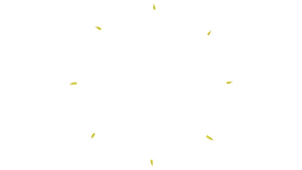 Geanimeerde Hand Getekend Gouden Symbool Van Stralen Een Videoclip Vlakke — Stockvideo