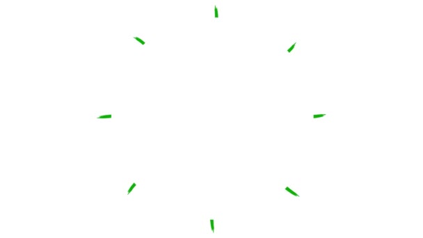 Mão Animada Desenhado Símbolo Verde Raios Vídeo Loop Ilustração Vetorial — Vídeo de Stock