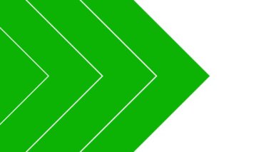 Üçgen şeritlerden hareketli yeşil arka plan. Dekoratif oklar soldan sağa hareket eder. Döngülü video. Geometrik arka plan. Düz vektör çizimi beyaz arkaplanda izole edildi.