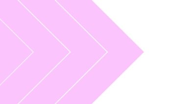 Üçgen şeritlerden hareketli pembe arka plan. Dekoratif oklar soldan sağa hareket eder. Döngülü video. Geometrik arka plan. Düz vektör çizimi beyaz arkaplanda izole edildi.