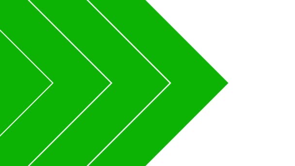 Sfondo Verde Animato Strisce Triangolari Frecce Decorative Muovono Sinistra Destra — Video Stock