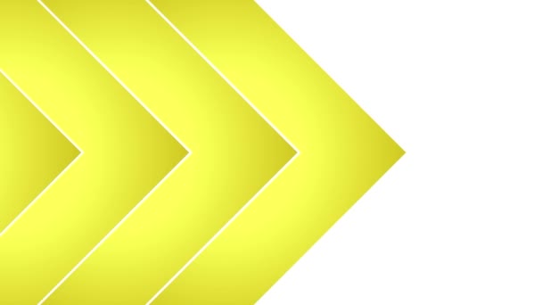 Üçgen Şeritlerden Hareketli Altın Arka Plan Dekoratif Oklar Soldan Sağa — Stok video