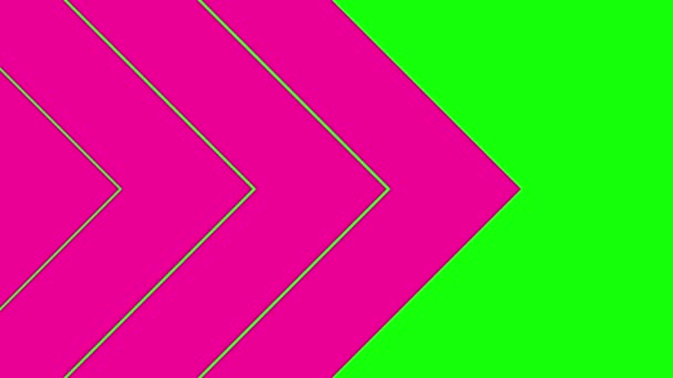 Geanimeerde Roze Achtergrond Van Driehoekige Stroken Decoratieve Magenta Pijlen Bewegen — Stockvideo