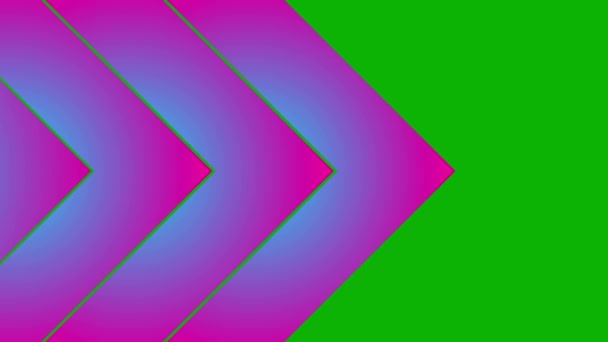 Sfondo Blu Rosa Animato Strisce Triangolari Frecce Decorative Muovono Sinistra — Video Stock