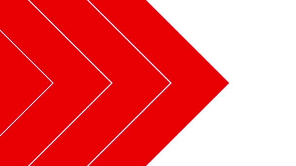 Fundo Vermelho Animado Tiras Triangulares Setas Decorativas Movem Esquerda Para — Vídeo de Stock