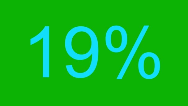 Animated Blue Loading Symbol 100 Percent Loading Bar Icon Sign — Stock Video