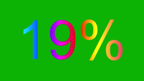 Renkli Yükleme Sembolü 100 Çubuk Simgesi Yükleniyor Ndirme Işlemi Devam — Stok video