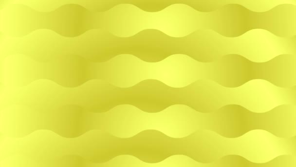 アニメーションされた黄金の波の背景 ループされたビデオ 装飾的な波は徐々に動いている フラットパターン ベクトルイラスト — ストック動画