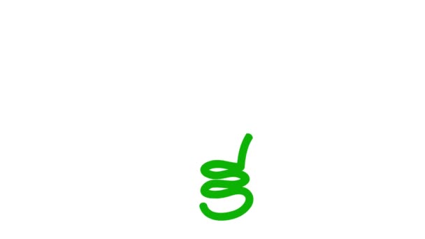 Animated Green Icon Lightbulb Concept Idea Creative Symbol Drawn Gradually — Stock Video