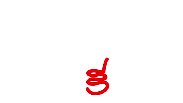 Анимированный Красный Значок Лампочки Концепция Идеи Творчества Символ Рисуется Постепенно — стоковое видео
