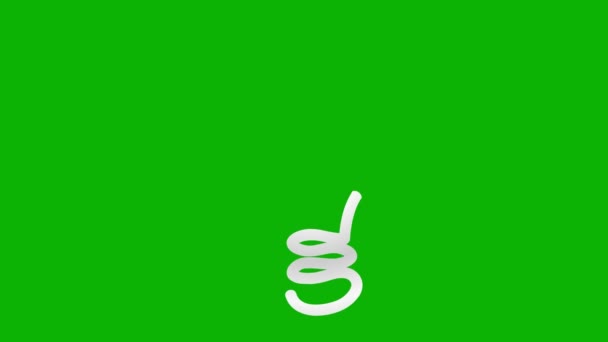 光球のアニメーションシルバーアイコン アイデアとクリエイティブの概念 シンボルは徐々に描かれている ループされたビデオ 緑の背景に単離された線ベクトルイラスト — ストック動画
