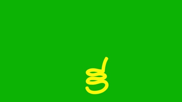 Animovaná Žlutá Ikona Žárovky Myšlenka Kreativita Symbol Kreslí Postupně Smyčkové — Stock video