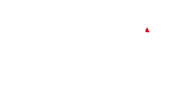Анимированная Красная Иконка Бумажного Самолета Летящего Центра Плоский Символ Концепция — стоковое видео