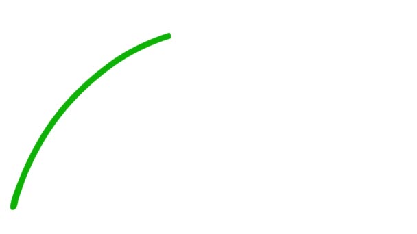 Rysuje Się Animowany Liniowy Symbol Strzałki Ręcznie Narysowana Zielona Strzałka — Wideo stockowe