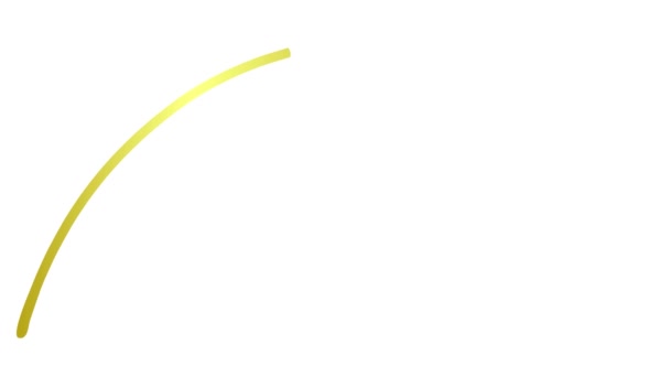 画出了箭头的动画线形符号 手绘金色箭头指向右边 在白色背景上孤立的向量图 — 图库视频影像