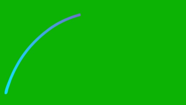 Desenha Símbolo Rosa Azul Linear Animado Flecha Seta Desenhada Mão — Vídeo de Stock