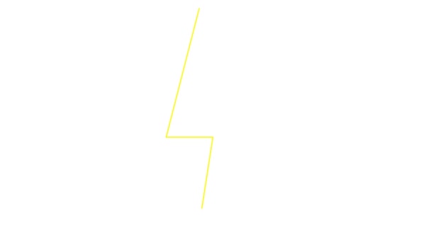 Animowany Żółty Symbol Błyskawicy Ikona Energii Linii Elektryczne Światło Znak — Wideo stockowe