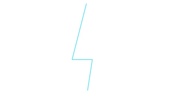 Animowany Niebieski Symbol Błyskawicy Ikona Energii Linii Elektryczne Światło Znak — Wideo stockowe