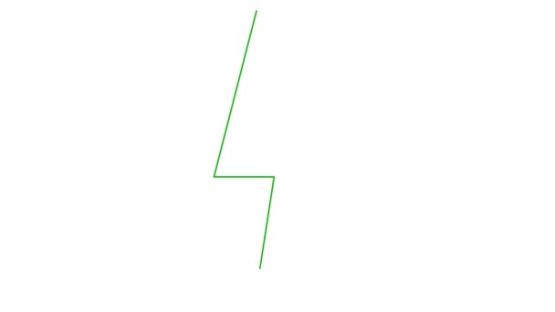 Animovaný Lineární Zelený Symbol Blesku Ikona Energie Vedení Energie Elektrický — Stock video
