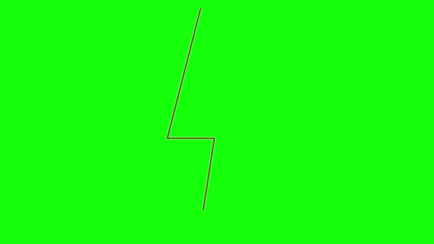 Animowany Liniowy Symbol Magenta Błyskawicy Linia Energii Różowa Ikona Mocy — Wideo stockowe