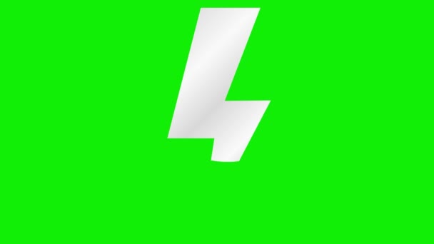 Animato Rosa Simbolo Blu Fulmine Icona Energetica Del Potere Flash — Video Stock