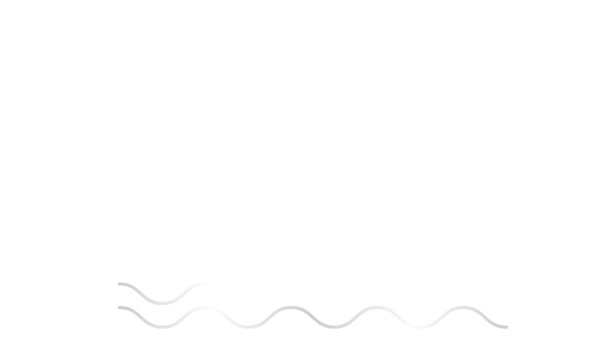 波と島の2本のヤシの木のアニメーションリニアアイコン 銀のシンボルが徐々に描かれている 休暇の概念 白い背景に隔離されたベクトルイラスト — ストック動画