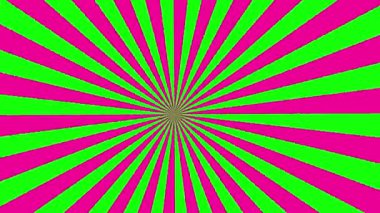 Animasyon pembe döner arka plan. Döngülü video. morumsu vektör çizimi yeşil arkaplanda izole edildi.