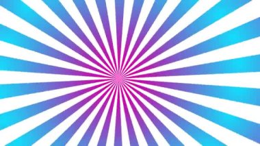 Animasyon pembe mavi döner arka plan. Döngülü video. Vektör illüstrasyonu beyaz arkaplanda izole edildi.