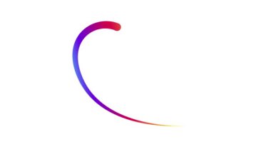 Sıvı efektle çizilmiş renkli bir kalp. Çizim ve kaybolan fırça darbesinin etkisi. Aşk kavramı, gönüllülük, bağış. Beyaz arkaplanda vektör çizimi izole edildi. Döngülü video. 