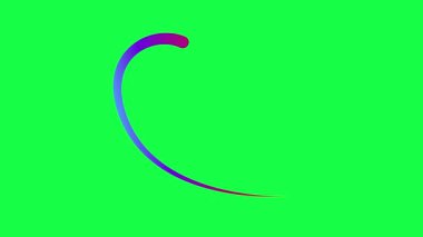 Sıvı efektle çizilmiş renkli bir kalp. Çizim ve kaybolan fırça darbesinin etkisi. Aşk kavramı, gönüllülük, bağış. Vektör illüstrasyonu yeşil arkaplanda izole edildi. Döngülü video. 