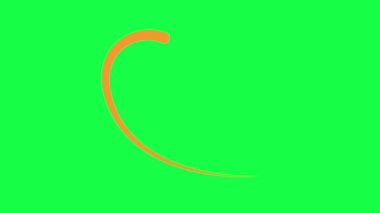 Sıvı efektle çizilmiş animasyon turuncu kalp. Çizim ve kaybolan fırça darbesinin etkisi. Aşk kavramı, gönüllülük, bağış. Yeşil arkaplanda vektör illüstrasyonu izole edildi. Döngülü video. 