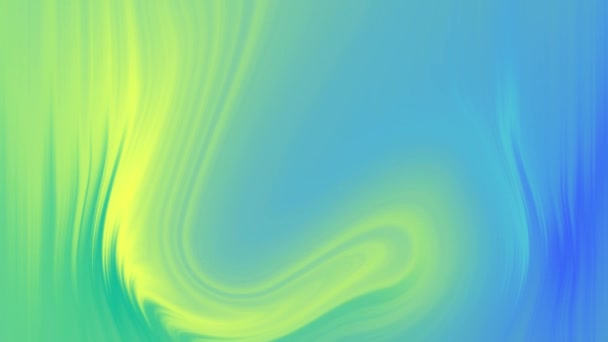 动画蓝色的黄色液体背景 五颜六色的液体逐渐变了 明亮流畅的渐变动画 — 图库视频影像