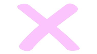Animasyon pembe haç sembolü görünür. Simge çizildi. İçki yasağı kavramı. Düz vektör çizimi beyaz arkaplanda izole edildi.