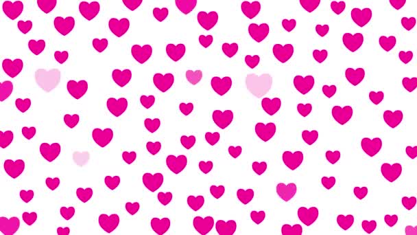 Brilho Coração Rosa Animado Fundo Magenta Para Dia Dos Namorados — Vídeo de Stock