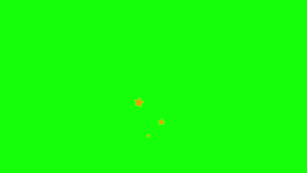 별에서 바닥에서 애니메이션 주황색 반복된 비디오 배경에 일러스트레이션 — 비디오