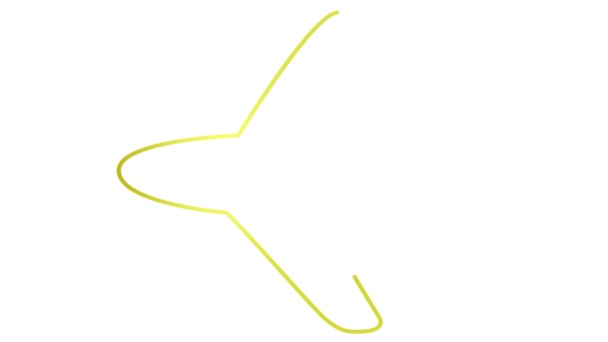 Narysuję Się Animowany Złoty Plan Symbol Liniowy Pojęcie Podróży Zapętlone — Wideo stockowe
