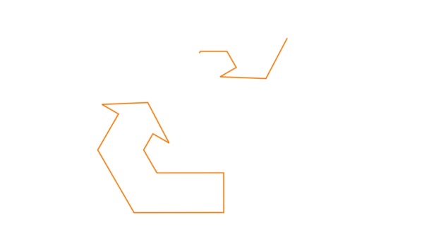 Ícone Ecologia Laranja Linear Animado Desenhado Símbolo Linha Reciclagem Conceito — Vídeo de Stock