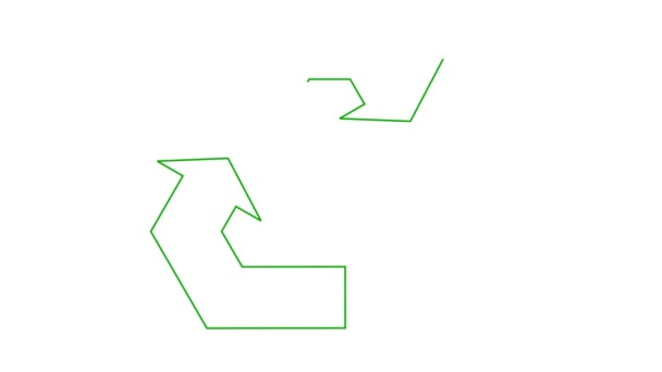 Ícone Ecologia Verde Linear Animado Desenhado Símbolo Linha Reciclagem Conceito — Vídeo de Stock