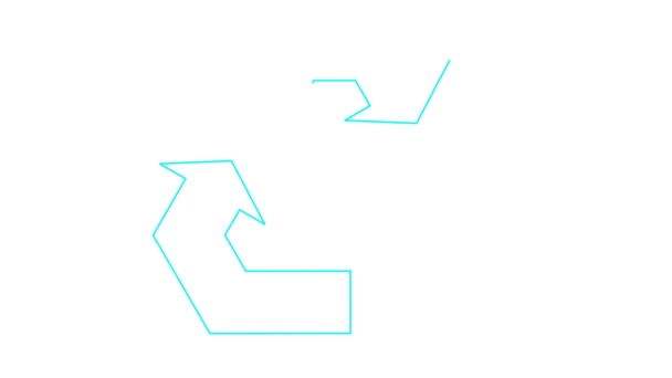Rysuje Się Animowana Ikona Niebieskiej Ekologii Liniowej Liniowy Symbol Recyklingu — Wideo stockowe