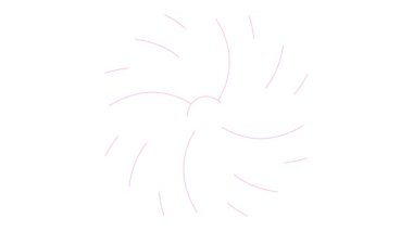 Animasyon pembe doğrusal çiçek yavaş yavaş çizilir. Lotus çiçeğinin çizgi sembolü. Bahar kavramı, yoga, meditasyon, bahçıvanlık, yaz, doğa, güzellik. Vektör illüstrasyonu beyaz arkaplanda izole edildi.