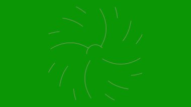 Animasyon pembe doğrusal çiçek yavaş yavaş çizilir. Lotus çiçeğinin çizgi sembolü. Bahar kavramı, yoga, meditasyon, bahçıvanlık, yaz, doğa, güzellik. Vektör illüstrasyonu yeşil arkaplanda izole edildi.